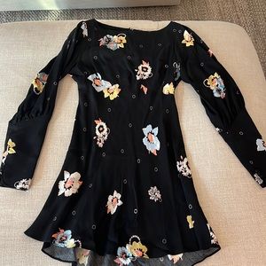 Free people black floral dress
